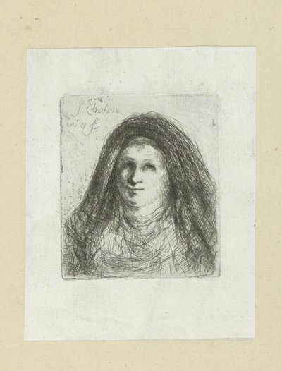 Volwassen vrouw met hoofddoek door Jan Chalon