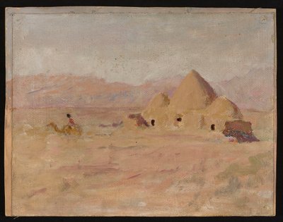 Monument op een Kirgizisch graf in de steppe. Van een reis naar Turkestan door Jan Ciągliński