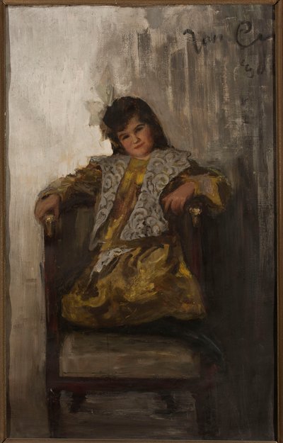 Portret van een meisje, dochter van het echtpaar Sachar door Jan Ciągliński