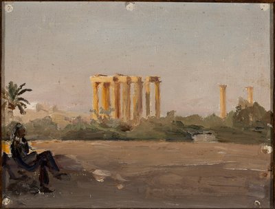 Tempel van Jupiter in Athene. Van een reis naar Griekenland door Jan Ciągliński
