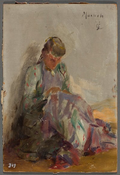 Naaiend meisje - Tataars meisje. Van een reis naar de Krim door Jan Ciągliński