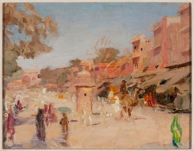 Straat in Jaipur. Van een reis naar India door Jan Ciągliński