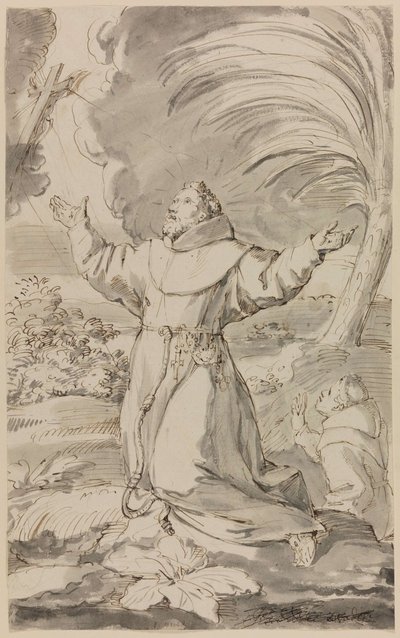 Franciscus ontvangt de stigmata door Jan Claudius de Cock