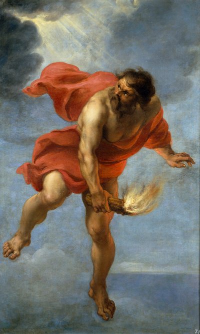 Prometheus draagt vuur, 1637 door Jan Cossiers