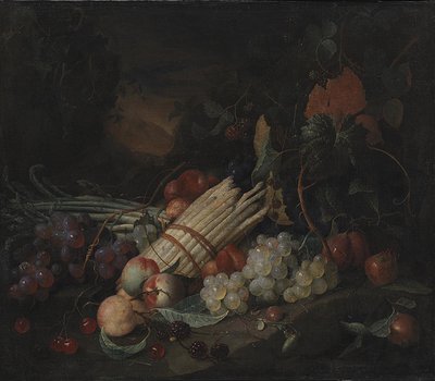 Stilleven met asperges door Jan Davidsz de Heem