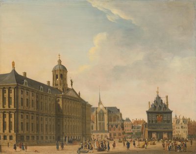 Uitzicht op de Dam in Amsterdam door Jan Ekels