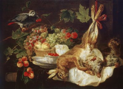 Haas, Fruit en Papegaai door Jan Fyt