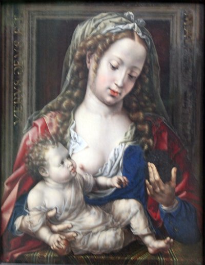Duits: Maria mit dem Kind Maria met het Christuskind door Jan Gossaert