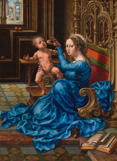 Madonna en kind door Jan Gossaert