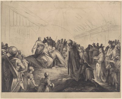 Aanbidding door de koningen door Jan Harmensz. Muller