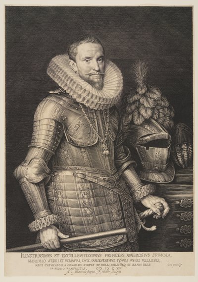 Ambrogio Spinola, bevelhebber van de Spaanse legers in de Nederlanden door Jan Harmensz. Muller