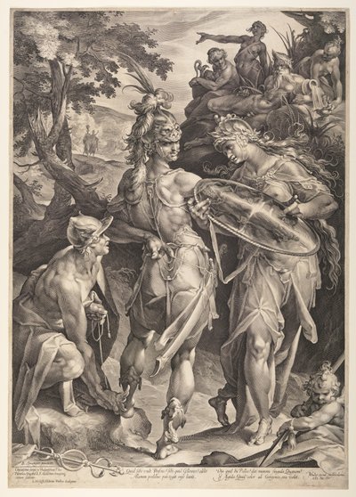 Minerva bewapent Perseus door Jan Harmensz. Muller
