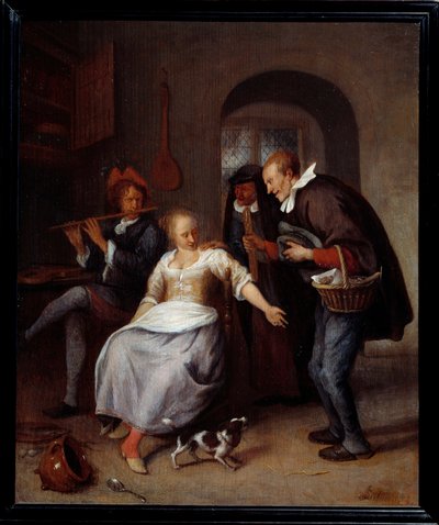 Een vergeetachtige koopman door Jan Havicksz. Steen