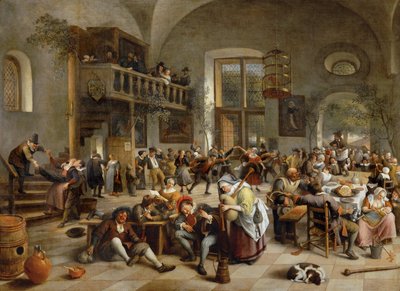 Feest in een taverne ... door Jan Havicksz. Steen