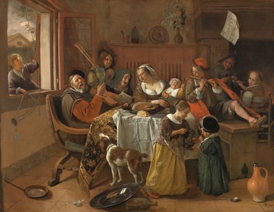 Het vrolijke gezin door Jan Havicksz. Steen