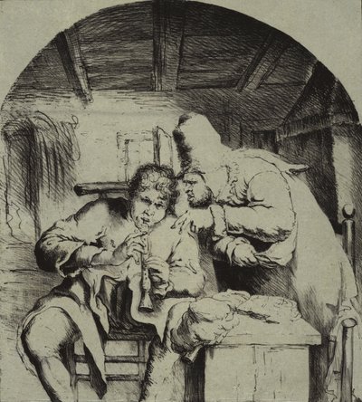 Een doedelzakspeler door Jan Havickszoon Steen