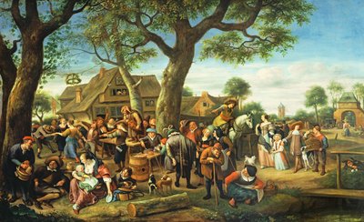 De Kermis in Warmond door Jan Havickszoon Steen