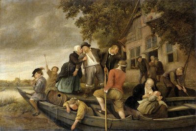 De vrolijke thuiskomst, 1679 door Jan Havickszoon Steen