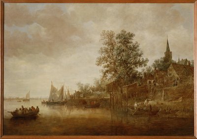 Rivierlandschap (schilderij op doek) door Jan Josephsz van Goyen
