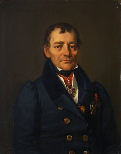 Portret van de schrijver Pyotr Ivanovich Sokolov 1766-1836, 1830 door Jan Ksawery Kaniewski