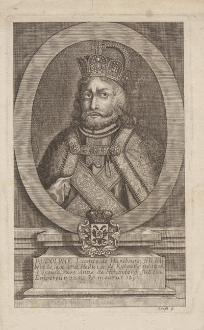 Rudolf I van Habsburg 1218-1291, Koning van de Romeinen door Jan Lauwryn Krafft