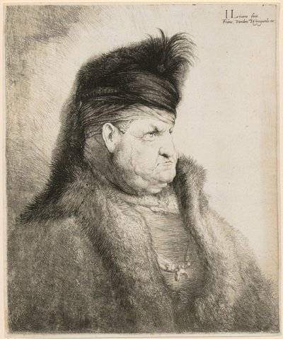 Borstbeeld van een oosterse man door Jan Lievens
