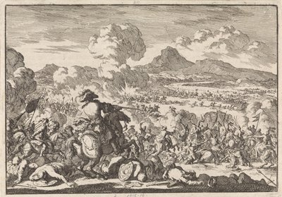 Overwinning van prins Eugenius op de Turken aan de Tisza, 1697 door Jan Luyken