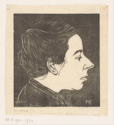 Portret van Anne Zernike door Jan Mankes