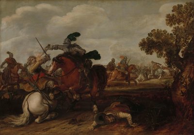 Een Cavalerieaanval door Jan Martszen de Jonge