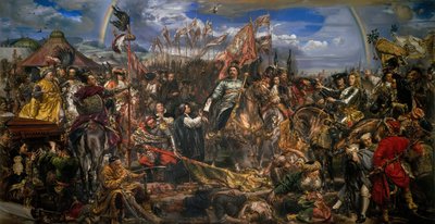 Jan III Sobieski stuurt een overwinningsbericht naar paus Innocentius XI na de slag bij Wenen door Jan Matejko