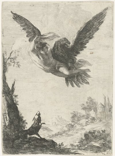 Jupiter ontvoert Ganymedes door Jan Miel