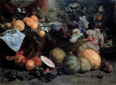 Stilleven met fruit en groenten, eerste derde van de 17e eeuw door Jan Roos