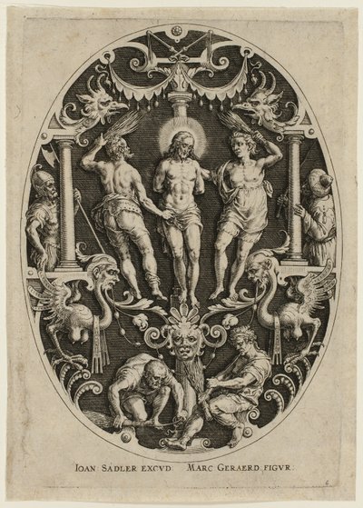 Geseling, uit de Passie van Christus door Jan Sadeler I