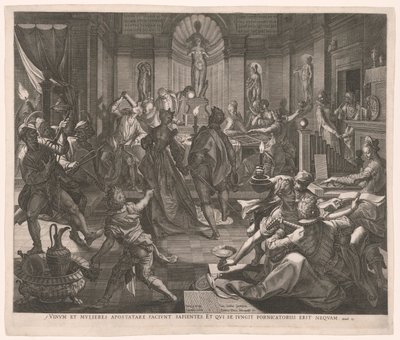 Het carnaval (of de verloren zoon) door Jan Sadeler I