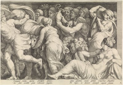 Fries met de bestraffing van Niobe (plaat 8) door Jan Saenredam