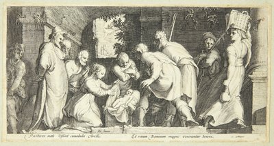Aanbidding door de Herders door Jan Saenredam