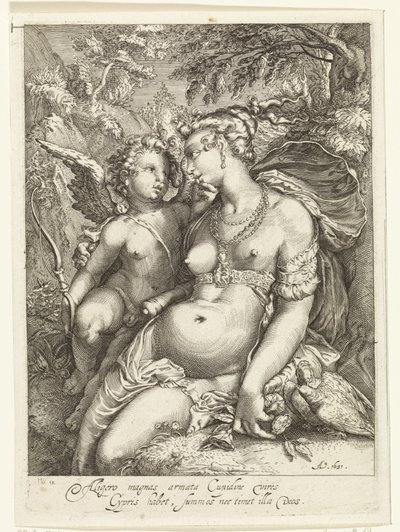 Venus en Amor door Jan Saenredam