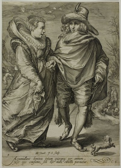 Winter, uit De Vier Seizoenen door Jan Saenredam