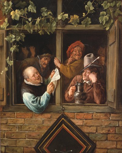 Retorici bij een raam door Jan Steen