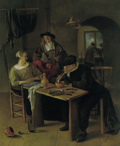 Taverne Scène door Jan Steen