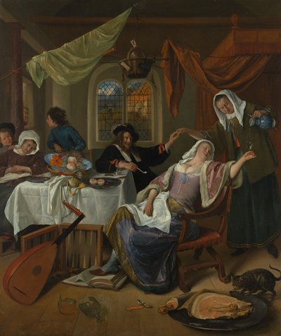 Het losbandige huishouden door Jan Havickszoon Steen