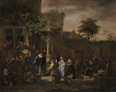 Bruiloft in het dorp door Jan Steen