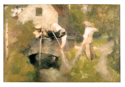 Baggeren in de Woluwe door Jan Stobbaerts