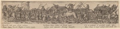 Legertrein en Dood door Jan Theodor de Bry after Erhard Schön