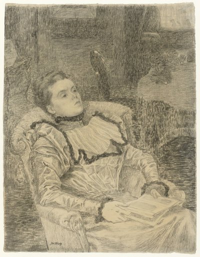 Portret van Annie Toorop door Jan Toorop