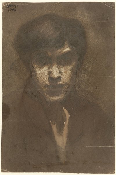Zelfportret van de schilder Jan Toorop door Jan Toorop