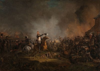 De Prins van Oranje bij Quatre Bras, 16 juni 1815 door Jan Willem Pieneman