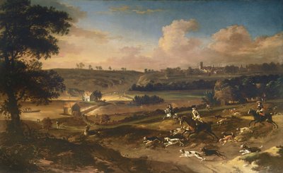 Hertenjacht in Sprotborough door Jan Wyck