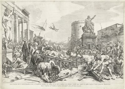 Martelaarschap van heilige Laurentius door Jan de Bisschop