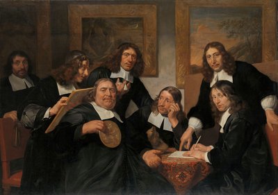 De regenten van het Sint-Lucasgilde, Haarlem, 1675 door Jan de Bray